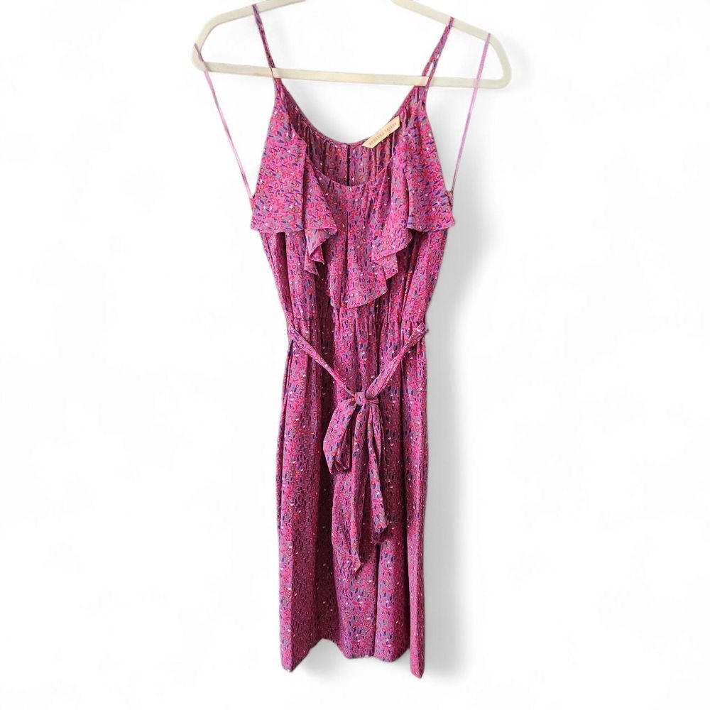 Rebecca Taylor Purple Printed Mini Dress M - Picture 3 of 6